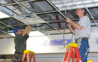 IBEW Local 613 electricians at work