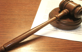 gavel on a desk
