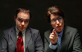 Two actors in the IBEW's Workplace Democracy Video
