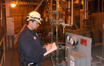 an IBEW utility member at work