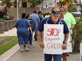 Hawaiian Telecom workers stage a two-day strike