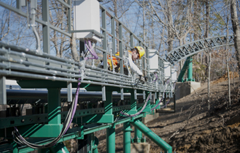 IBEW members work on new roller coaster