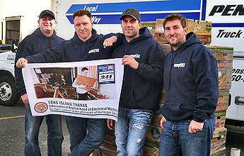 Local 98 members donate Thanksgiving dinners to Sandy victims
